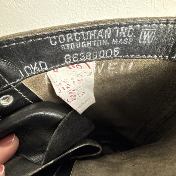 Vintage Corcoran Jump Boots Men's 10.5 D Black Leather Red Tag Combat Military - Picture 5 of 13